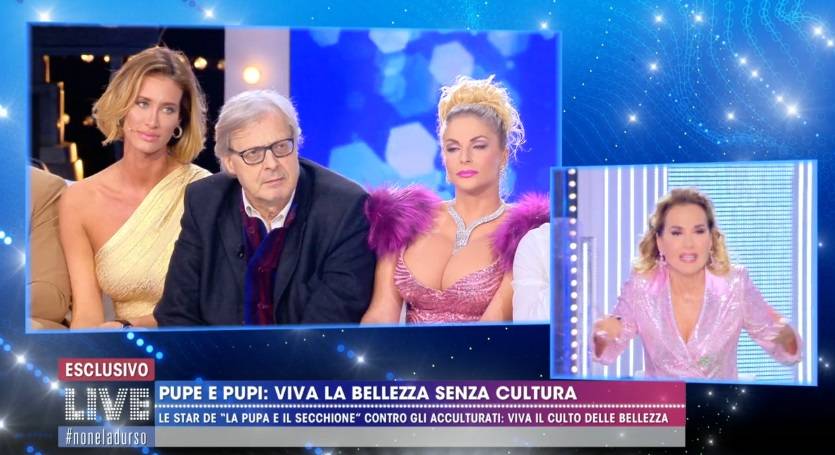 Scontro tra Vittorio Sgarbi e Barbara d’Urso a Live!